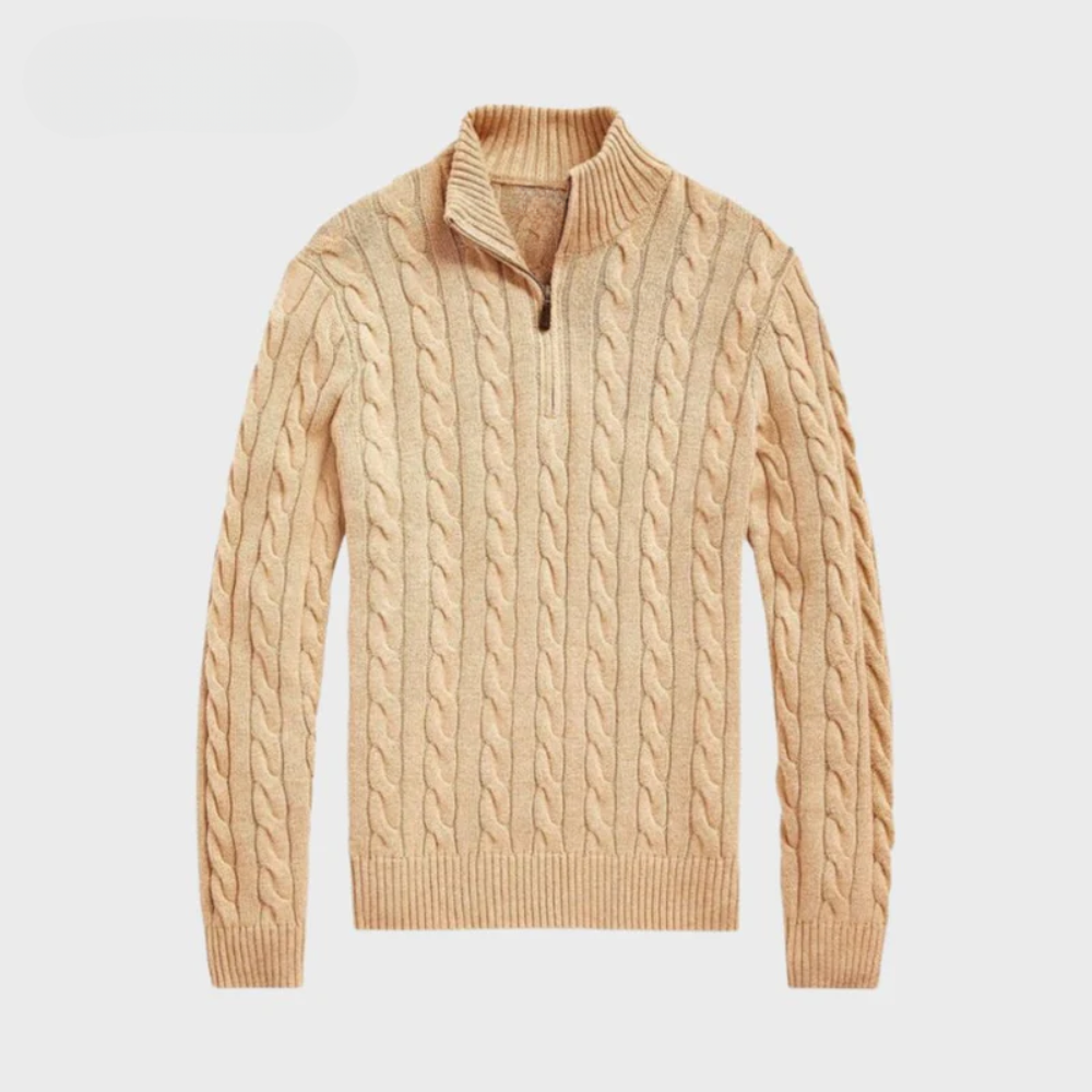 Chunky Timeless Knit-Zip Sweater